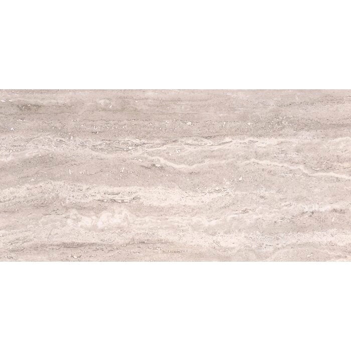 Pietra Venata White Porcelain Tile - Polished - 12" X 24"