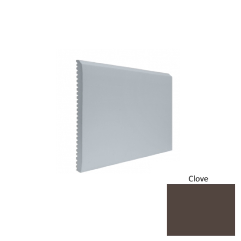 Contours #65 Vertical Clove Rubber Profiled Wall Base - Satin