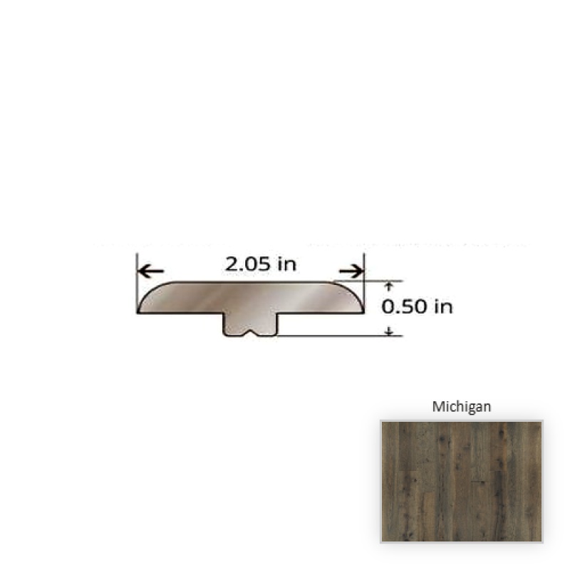 Avenue Hickory Michigan Hardwood T Molding, 84.25-Inch, TrueMark Glaze Tek