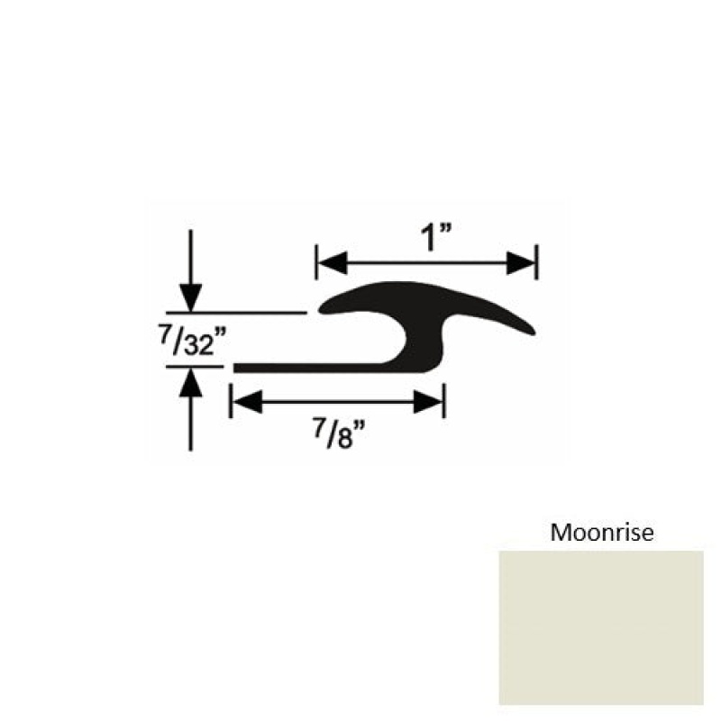 Solid 50 Moonrise Rubber Tile / Carpet Joiner