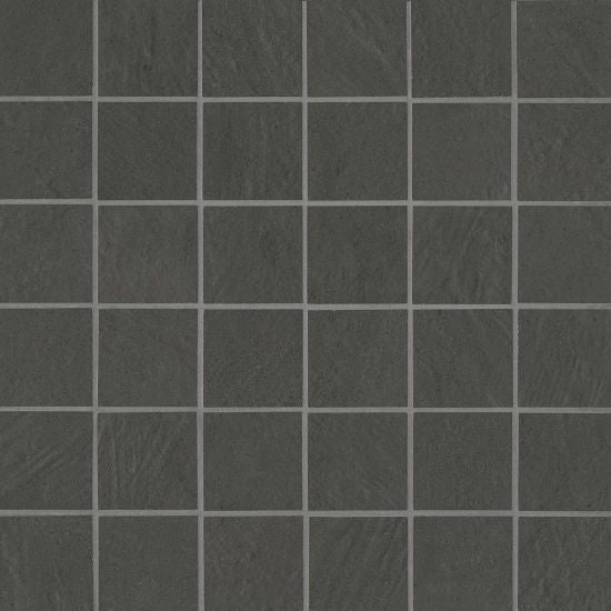 Simply Modern Black Porcelain Mosaic - 2" X 2" - Honed