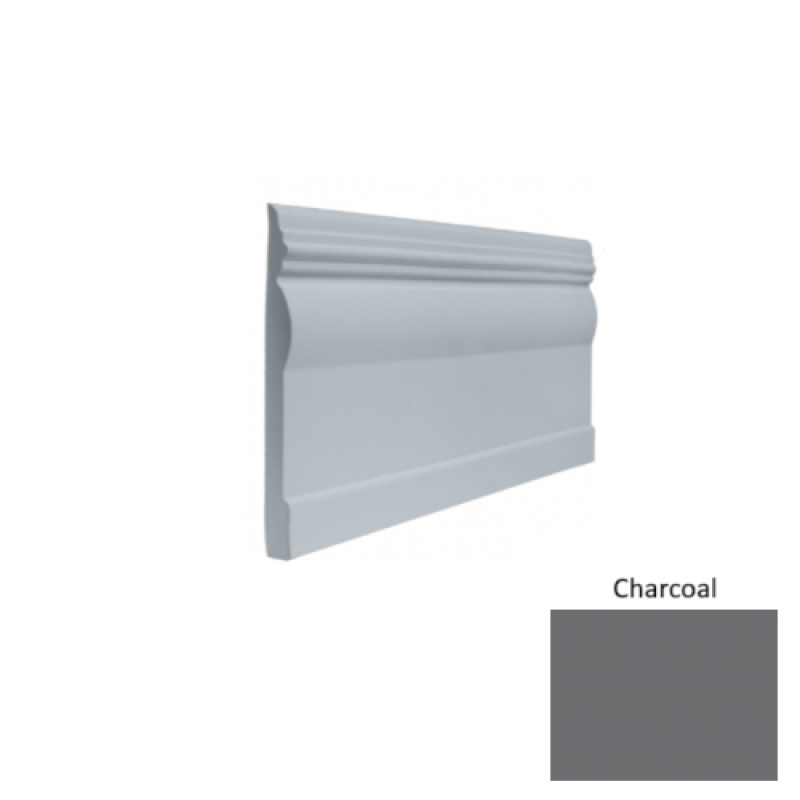 Contours #45 Novel Charcoal Rubber Profiled Wall Base