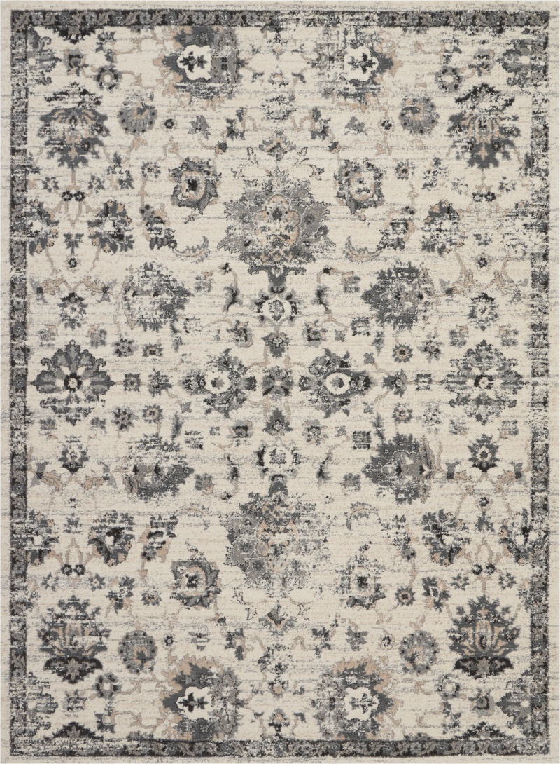 Fusion Cream / Grey Vintage Area Rug, 8 ft x 11 ft