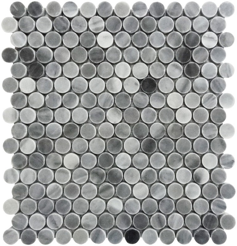 Seattle Bardiglio Nuvolato Marble Mosaic - Logan Circle Cadet - Polished