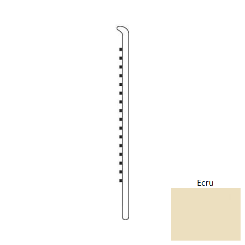 Ecru Rubber Moulding / Trim 4" Straight Wall Base