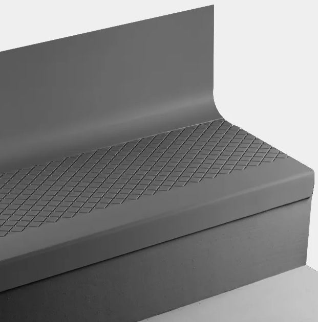 Dark Brown Diamond Rubber Stair Tread with Riser