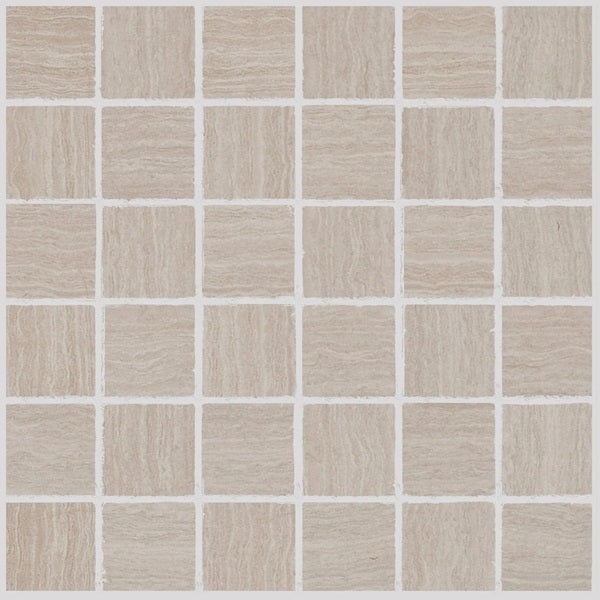 Celestia Alabaster Hue Porcelain Mosaic - 2" x 2" - Matte