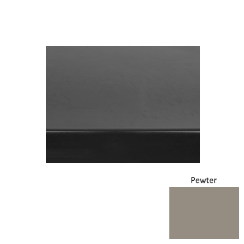 Solid 71 Pewter Light Duty Rubber (Rd) Stair Tread - Smooth