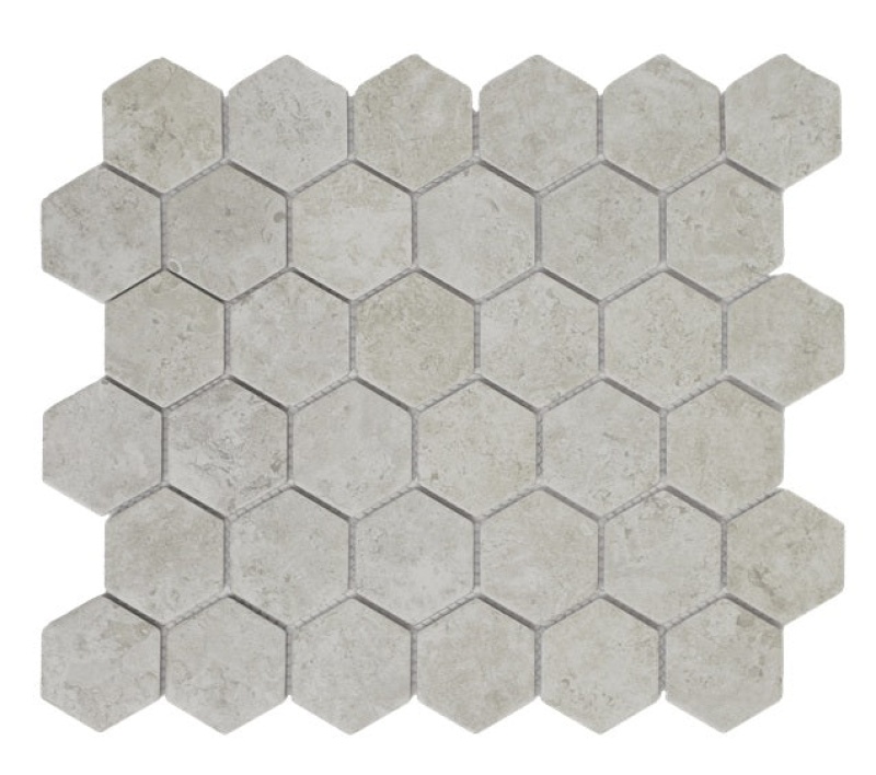 Gallery Tuscan Grigio Porcelain Mosaic - 2" Hexagon - Matte