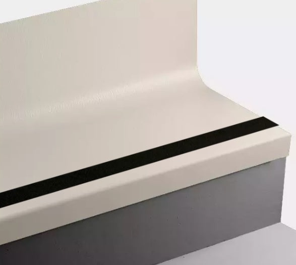 Johnsonite Almond Hammered Rubber Stair Tread