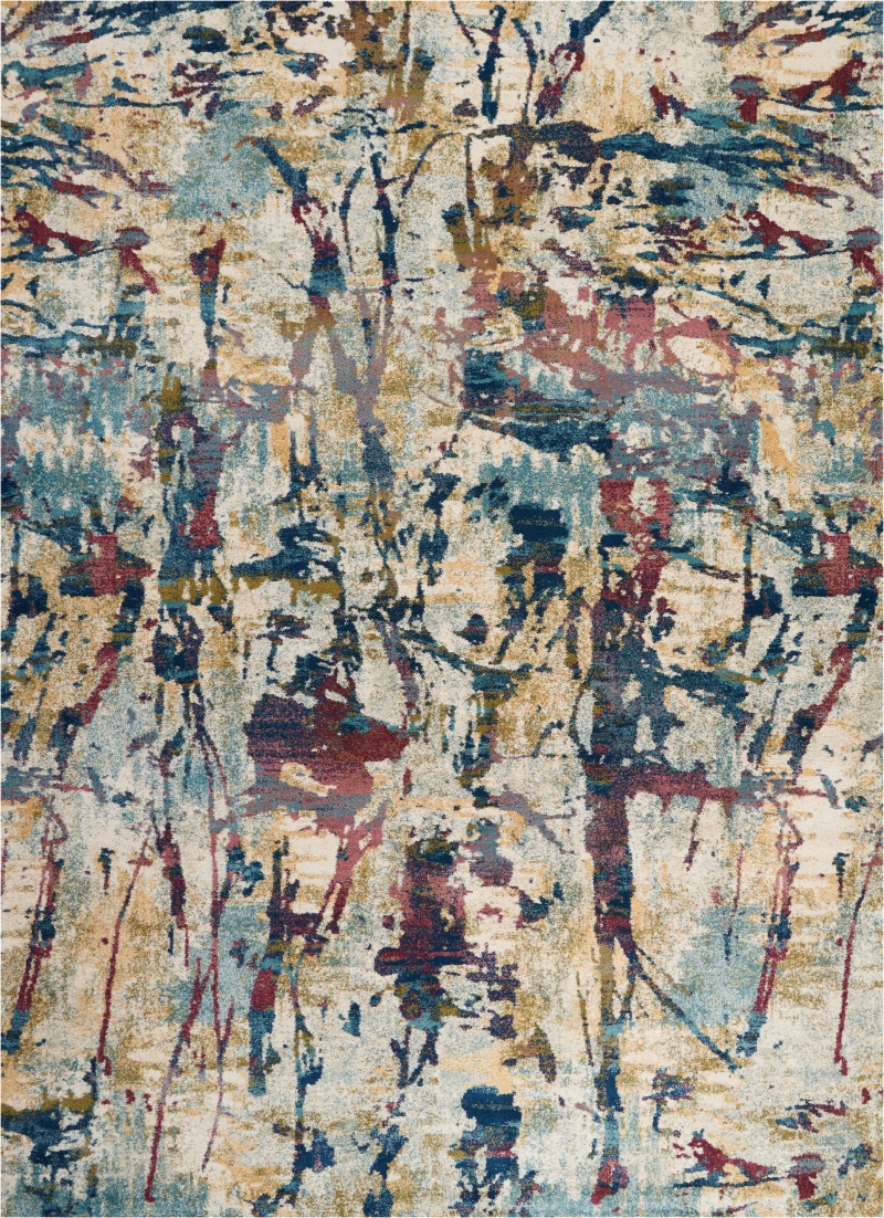Fusion Cream / Multicolor Modern Area Rug