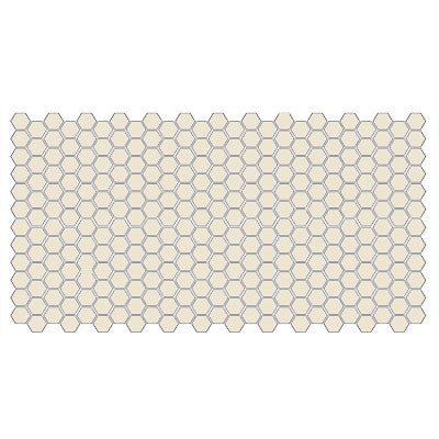 Unglazed Mosaics Biscuit Porcelain Mosaic - 1" Hexagon - Unglazed