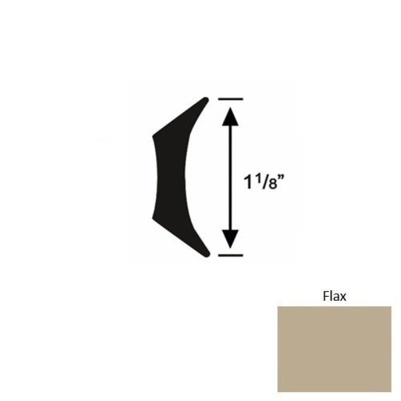 Solid 44 Flax Rubber Fillet Strip 1 1/8" x 9 Ft
