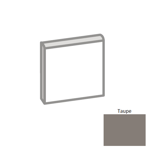 Flex Taupe Ceramic Wall Trim - 4" X 4" Bullnose Corner
