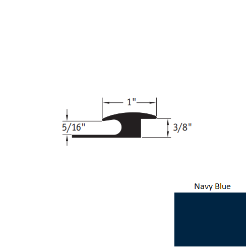 Johnsonite Navy Blue Vinyl Moulding / Trim