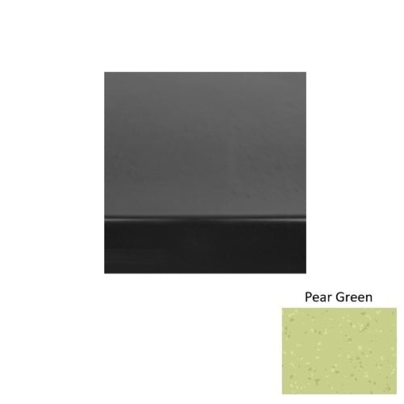Symmetry 61 Pear Green Heavy Duty Rubber (Rd) With Galley Red Abrasive Strip Stair Tread With Dupont Kevlar - Smooth
