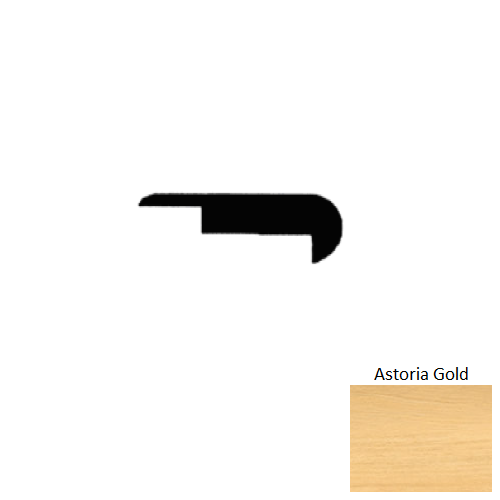 Bear Woods Astoria Gold Laminate Wood Moulding / Trim - 94" Overlap Stair Nose - Embossed