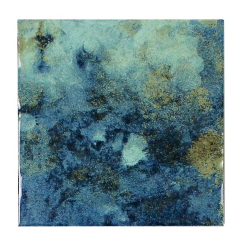 Tesoro Aquatica Sea Corallo Aqua Porcelain Tile - Semi Gloss - 6" x 6"