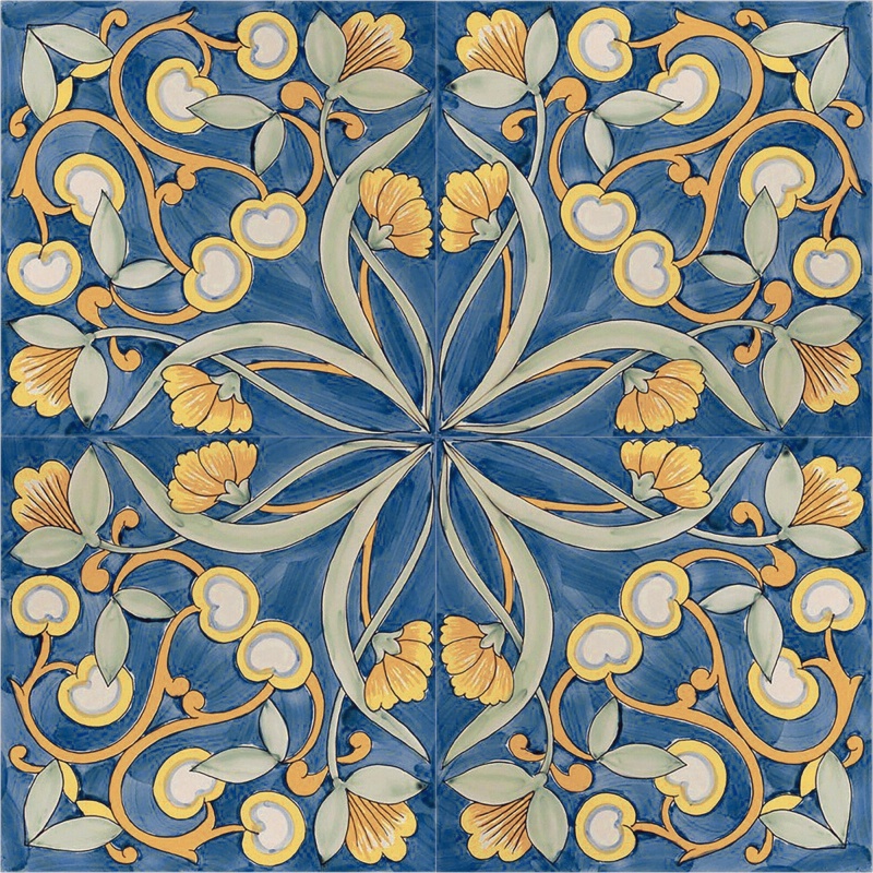 Maiolica 01 Porcelain Tile - Glossy - 6" x 6"