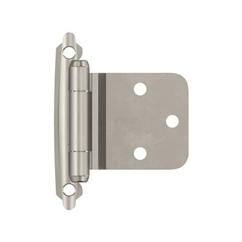 Bpr7630g10 Satin Nickel Steel Face Frame Self Close Spring Cabinet Hinge - Variable Overlay - Satin Nickel