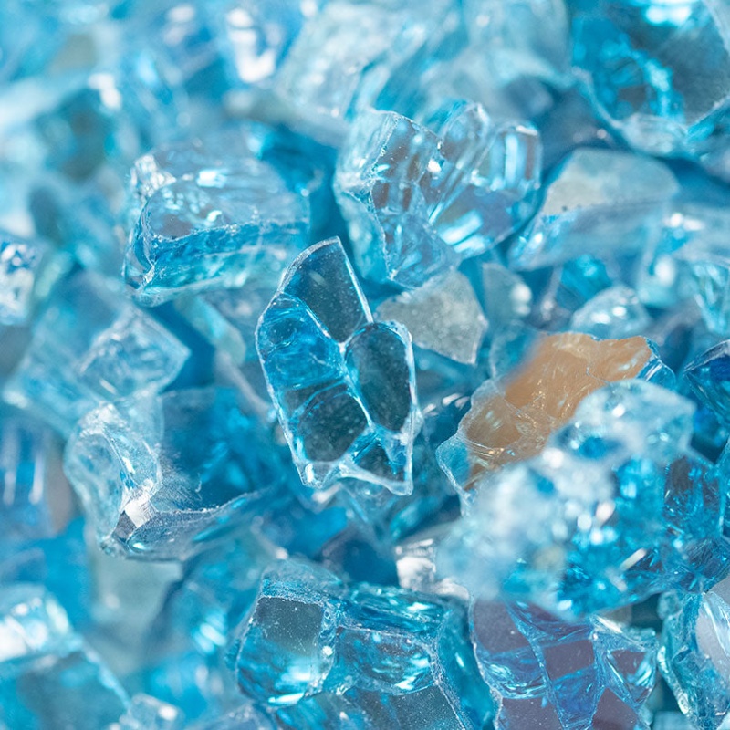 Marine Blue Crushed Fire Glass
