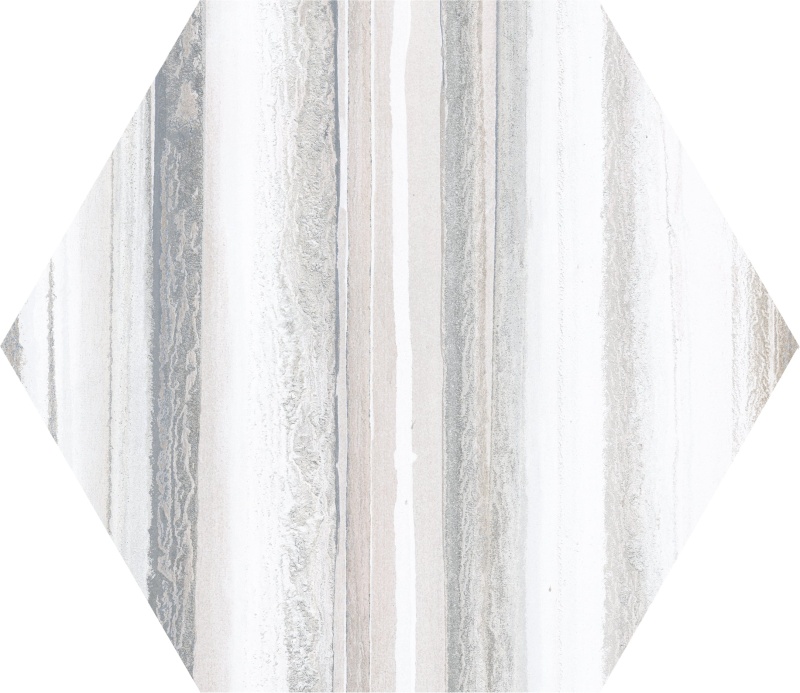 Flow Grey Porcelain Tile - Textured - 8.5" X 9.75" Hexagon
