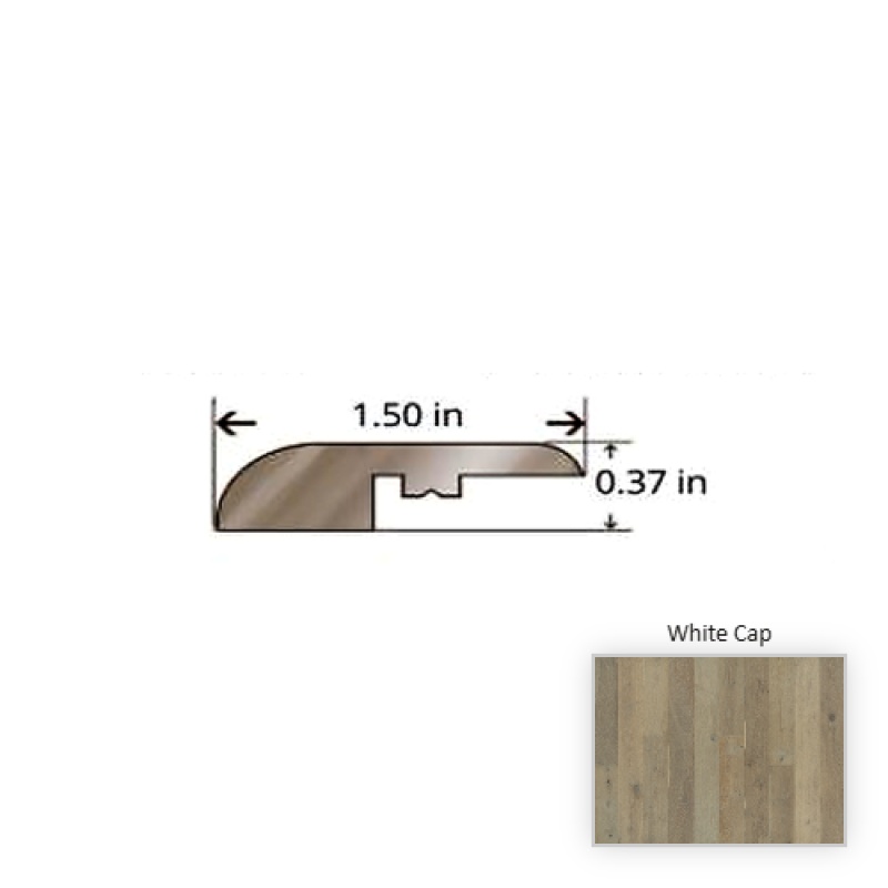 Ventura Oak White Cap Hardwood Moulding / Trim - 84.25" Reducer - Nu Oil