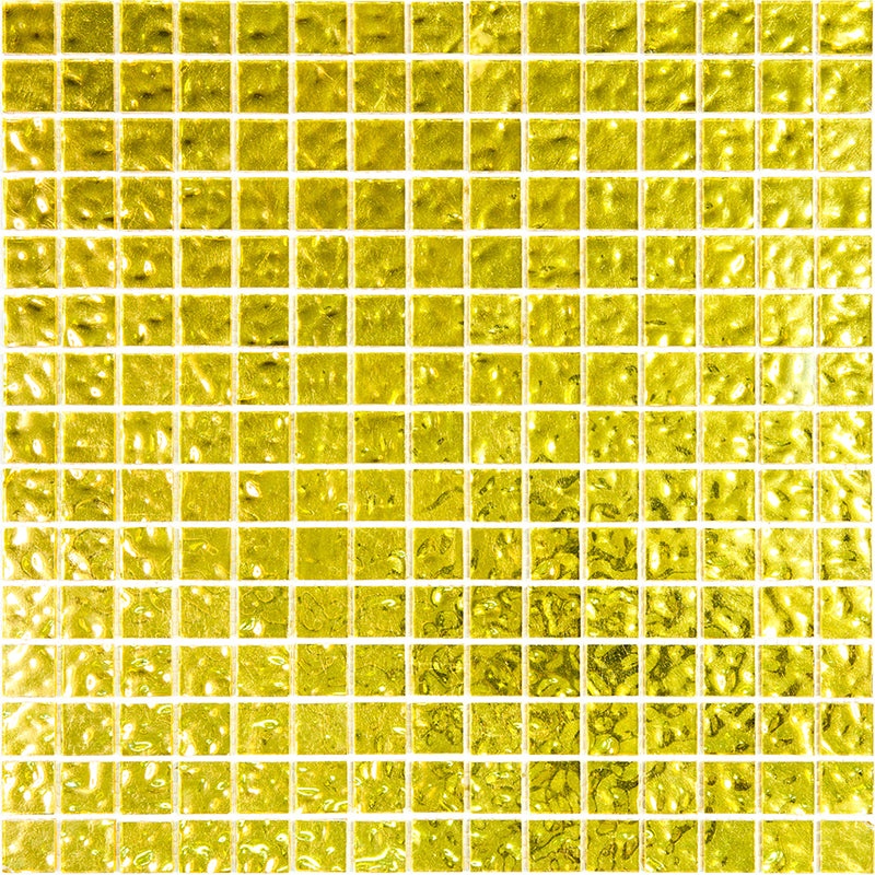 Alma Line Gold Gm Gmc02 10 Glass Mosaic - 0.4" X 0.4" - Glossy