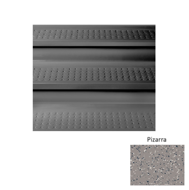 Fiesta 98 Pizarra Vantage Raised Circular Rubber (Sq) Stair Tread - Textured