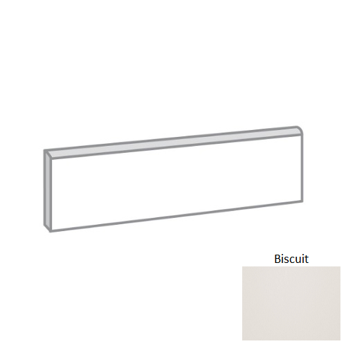 Vogue Biscuit Ceramic Wall Trim 4" x 16" Bullnose 4" Side