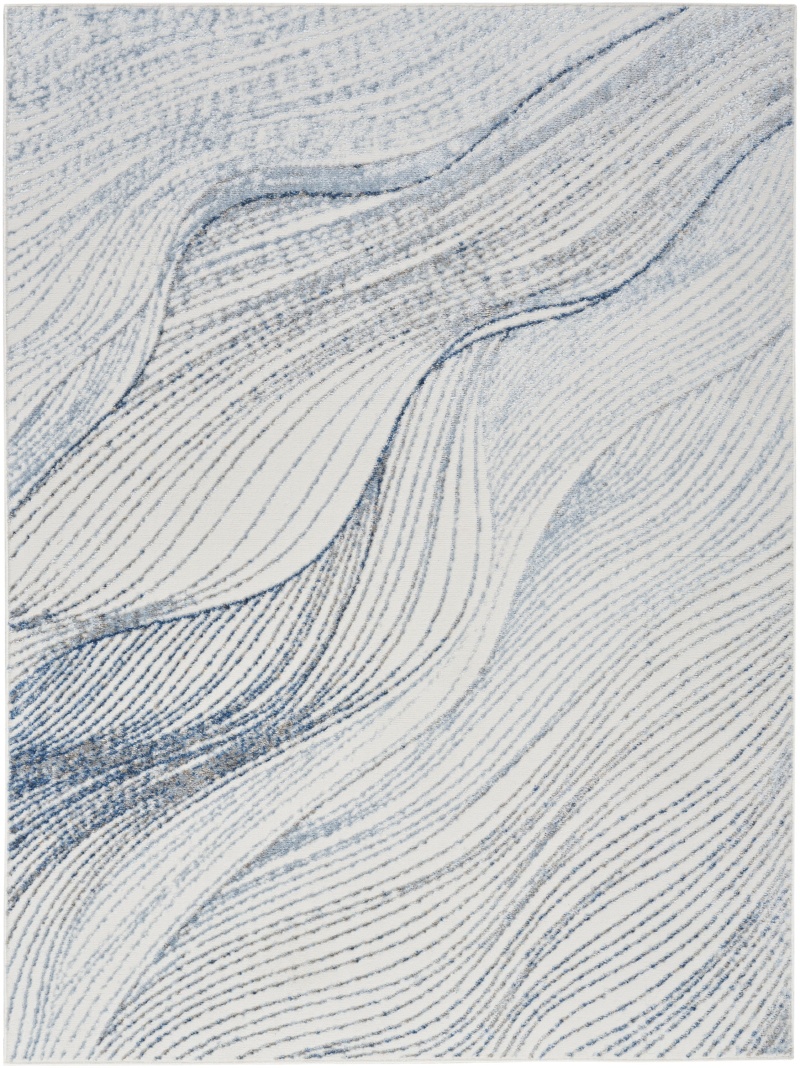 Fascination Ivory Blue Modern Area Rug
