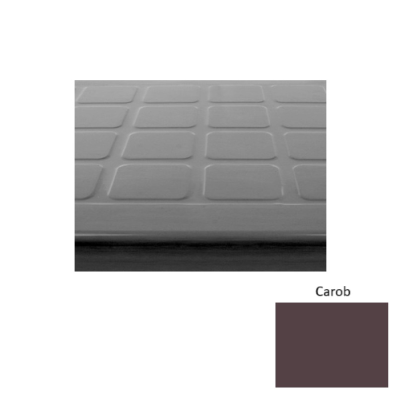 Solid 94 Carob Raised Square Rubber Stair Tread - Textured