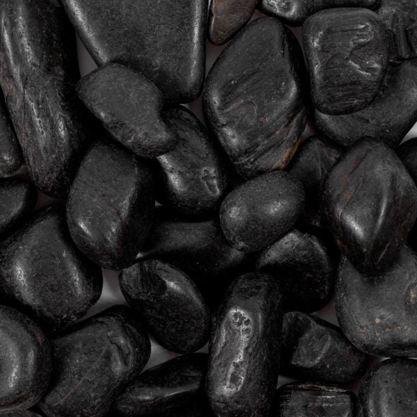Black Medium Marble Loose Pebble - Polished - Random Sizes