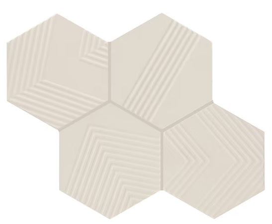 Rhyme And Reason Bone Ripple Mix Ceramic Tile - Matte