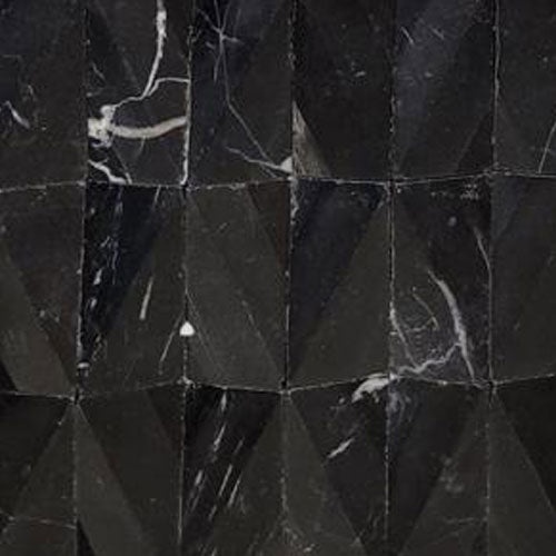 Nero Marquina Marble Mosaic - 1" x 2" Diamante - Polished