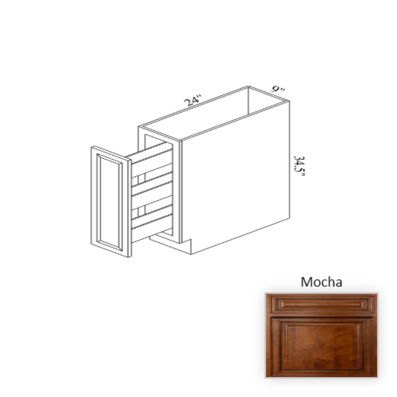 B09sr Mocha Wood Kitchen Base Cabinet