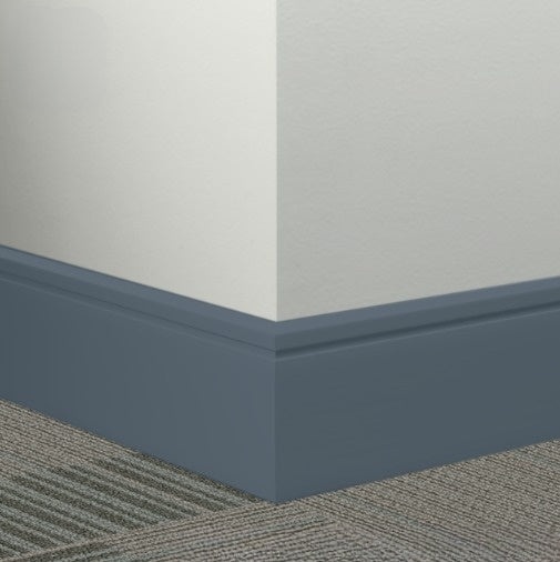Navy Blue Rubber Millwork Contoured Wall Base