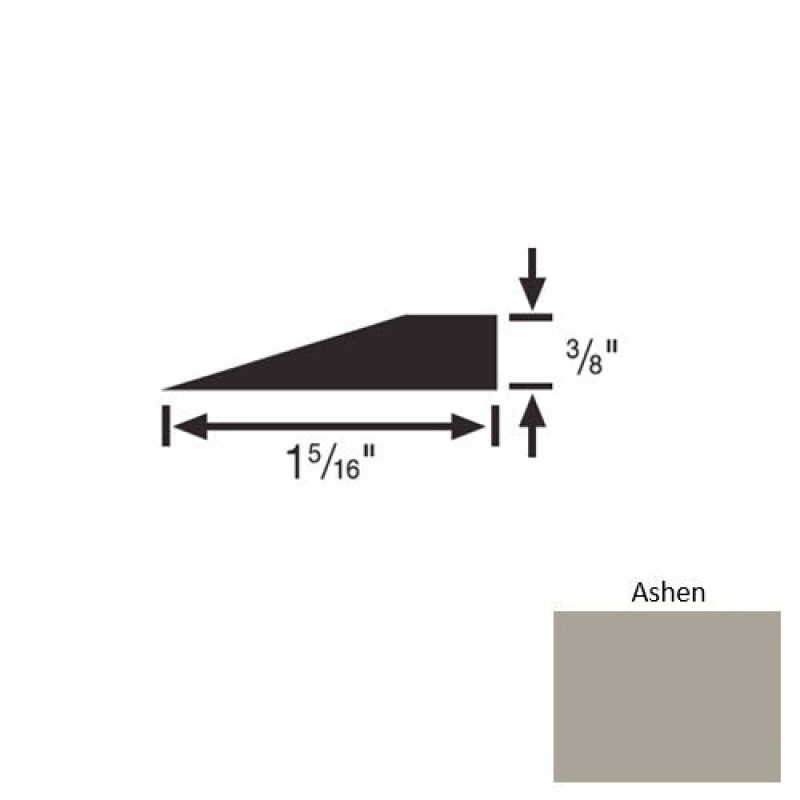 Solid 26 Ashen Rubber Reducer Strip