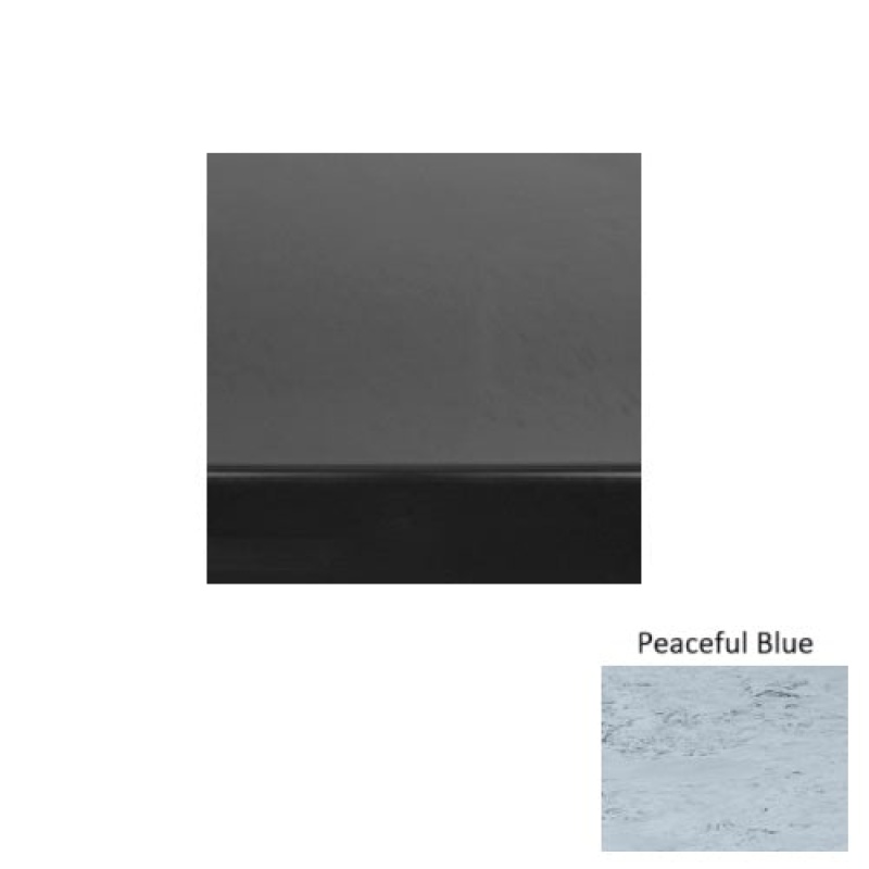 Marbleized 61 Peaceful Blue Heavy Duty Rubber (Rd) Stair Tread - Smooth