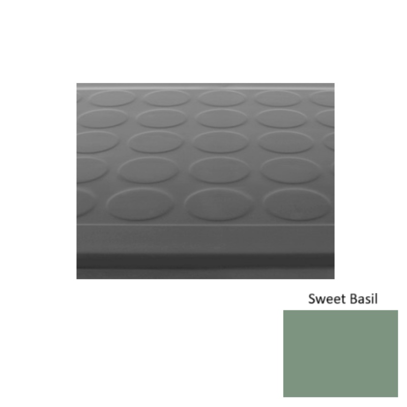 Solid 92 Sweet Basil Low Profile Raised Circular Rubber (Sq) Stair Tread - Textured