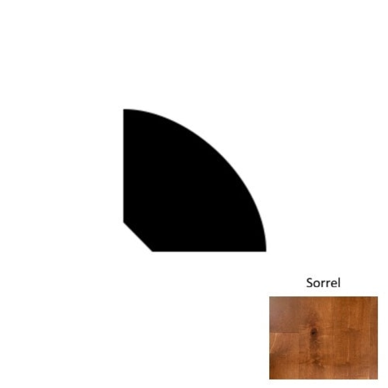 Traditional Sorrel Hardwood Moulding / Trim - 78" Quarter Round - Smooth