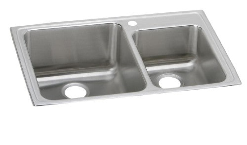 Lustertone Classic Stainless Steel Drop-In Double Bowl Kitchen Sink