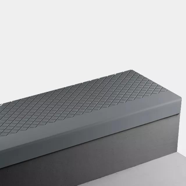 Johnsonite Harbour Diamond Textured Rubber Angle-Fit Stair Tread, 12 1/4" x 72", Without Riser (Sq)