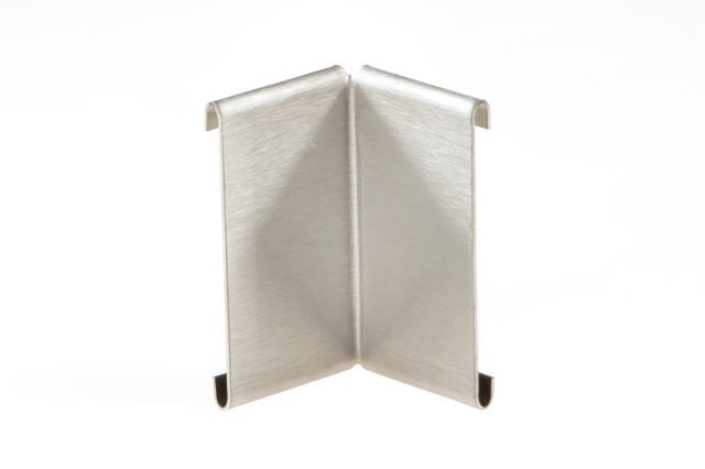 Schiene Step 90 Degree Inside Corner Metal Tile Edging Trim - Brushed Stainless Steel