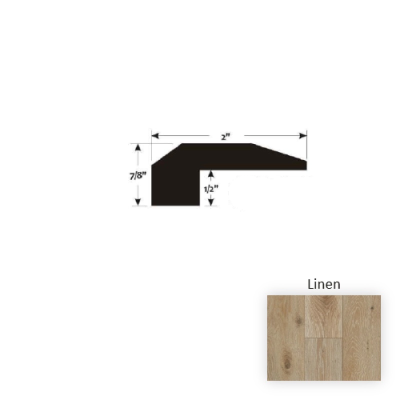 Premier Linen Hardwood Moulding / Trim - 2" X 90" Threshold - Wire Brushed