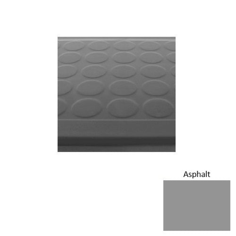 Solid 92 Asphalt Low Profile Raised Circular Rubber (Sq) Stair Tread With Dupont Kevlar - Textured