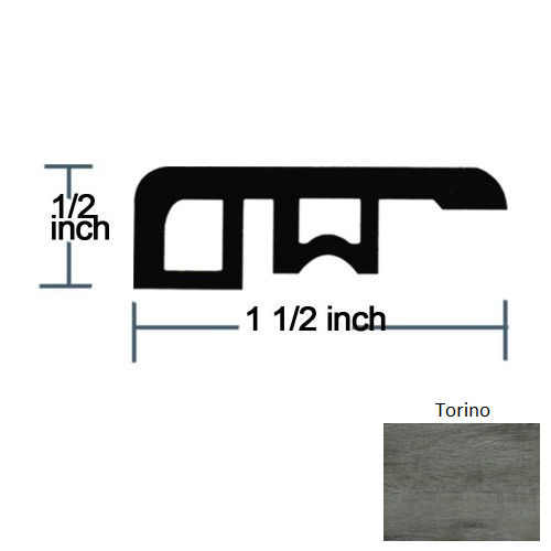 European Torino Luxury Vinyl Moulding / Trim - 94.5" End Cap - Embossed
