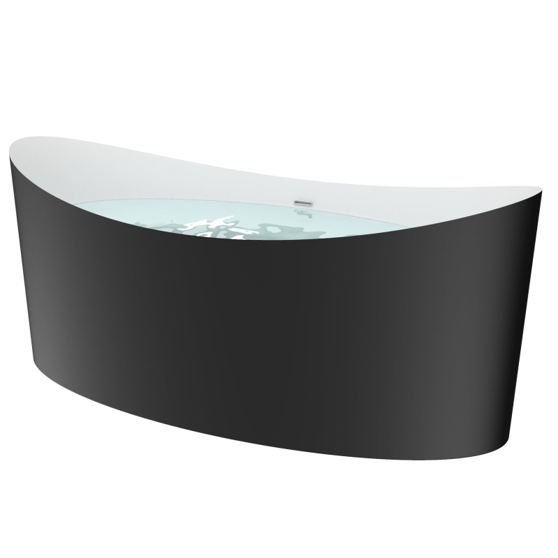 Hg699.Cf37 Acrylic Freestanding Soaking With Center Drain - White - 31.5" X 68.5"