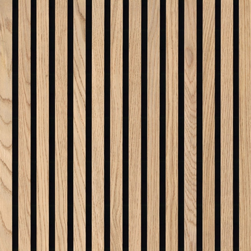 Acoustic Slat Panel Natural Wood Tile - Low Gloss - 9.5" X 120"