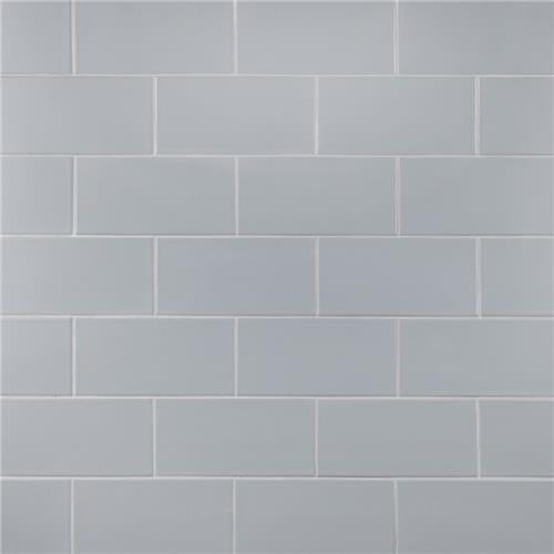 Projectos Cloud Grey Ceramic Tile - Glossy - 3 7/8" X 7 3/4"